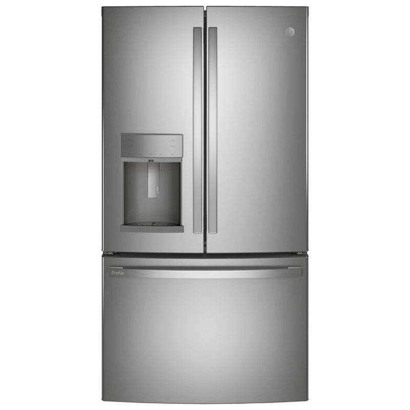 GE PFE28KYNFS: French-Door Refrigerator with Hands-Free AutoFill (27.7 cu.ft)