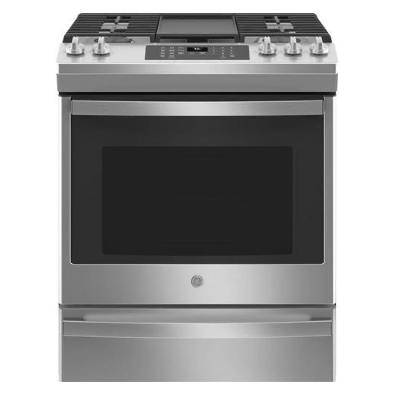 GE JGS760SPSS: Slide-In Front-Control Convection Gas Range with No Preheat Air Fry
